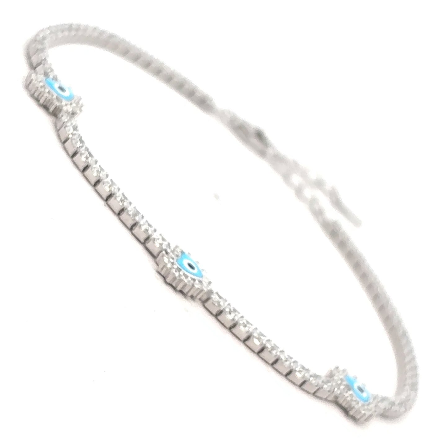 Blue Evil Eye Tennis Bracelet