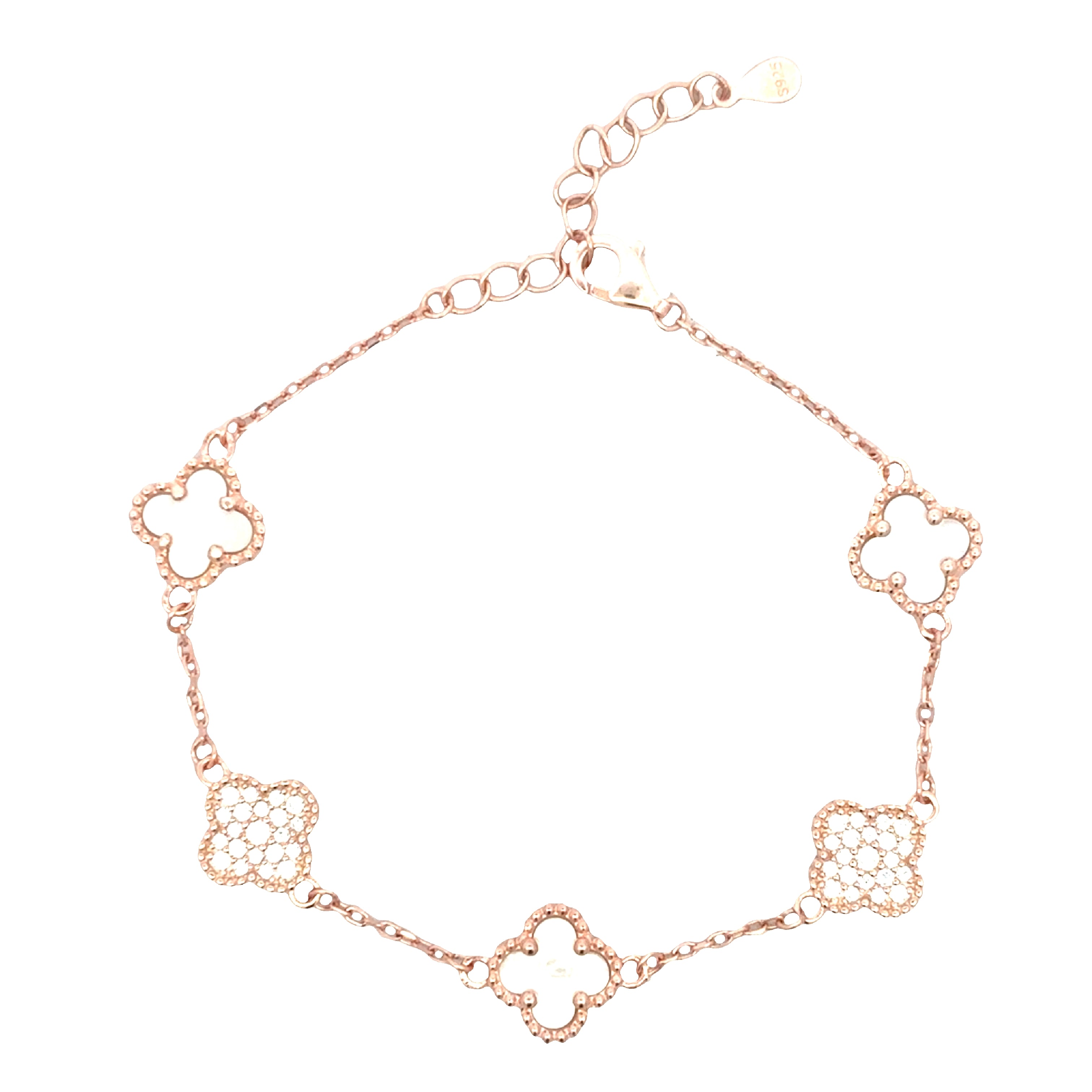 Stylish Clover Motif Bracelet