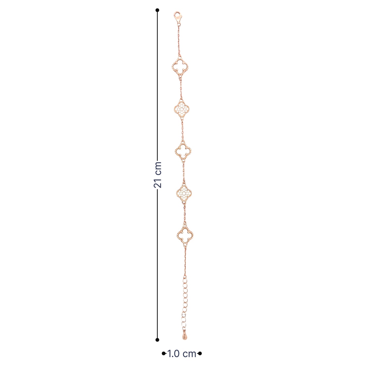 Stylish Clover Motif Bracelet