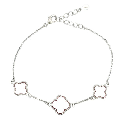 Dainty White Clover Bracelet