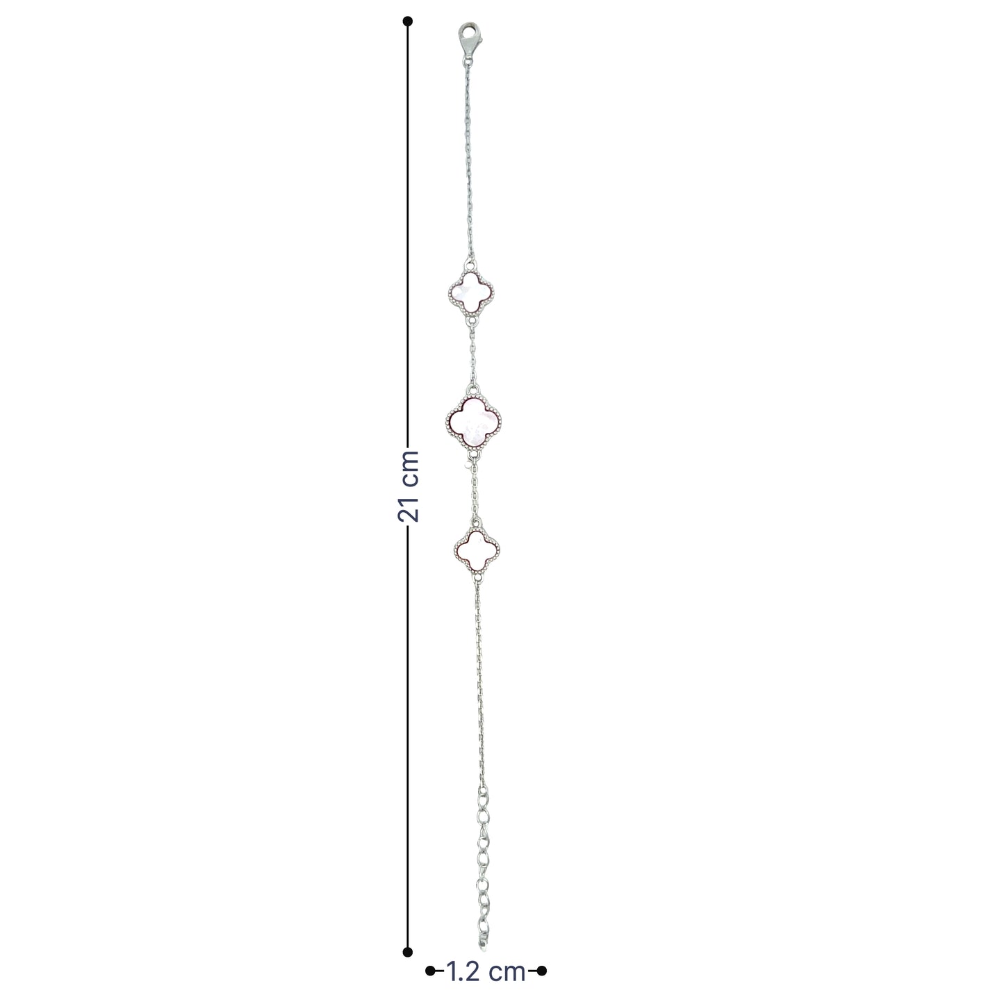 Dainty White Clover Bracelet