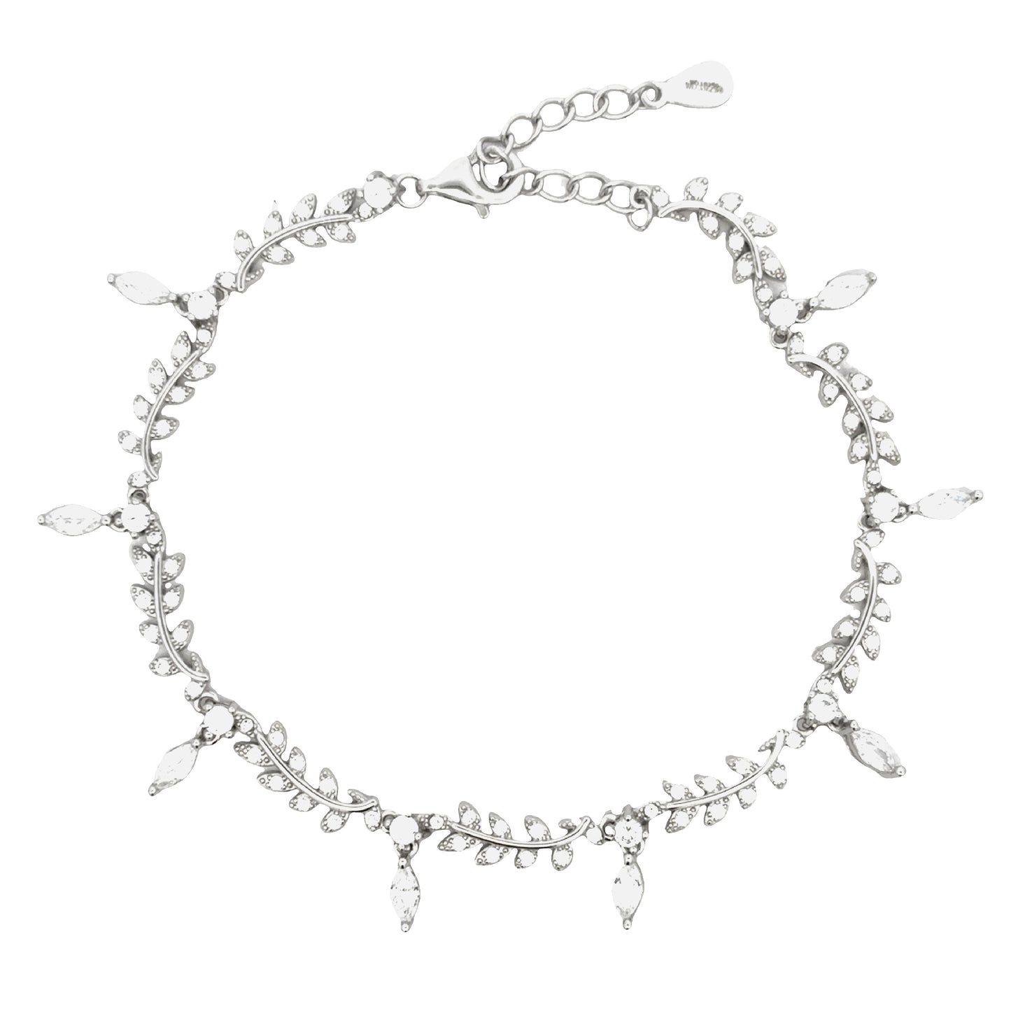 Sparkling Leaf Link Bracelet