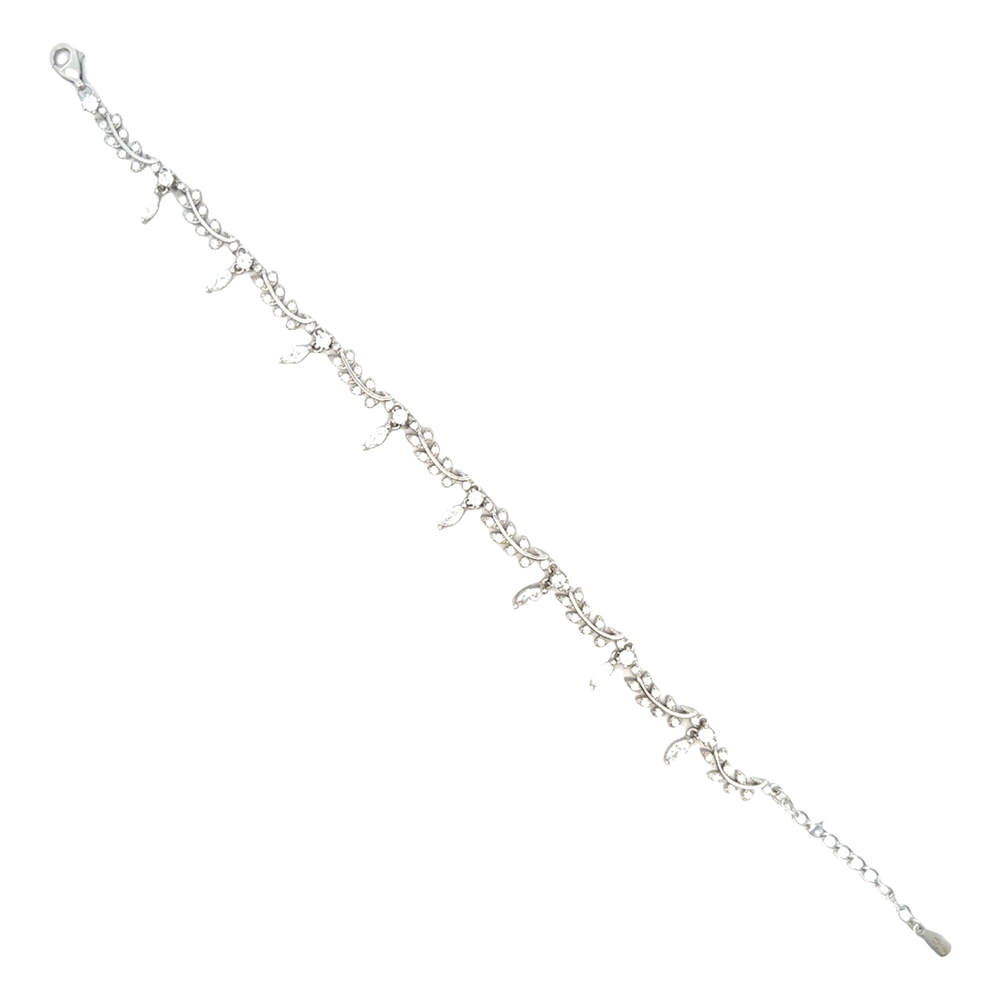 Sparkling Leaf Link Bracelet