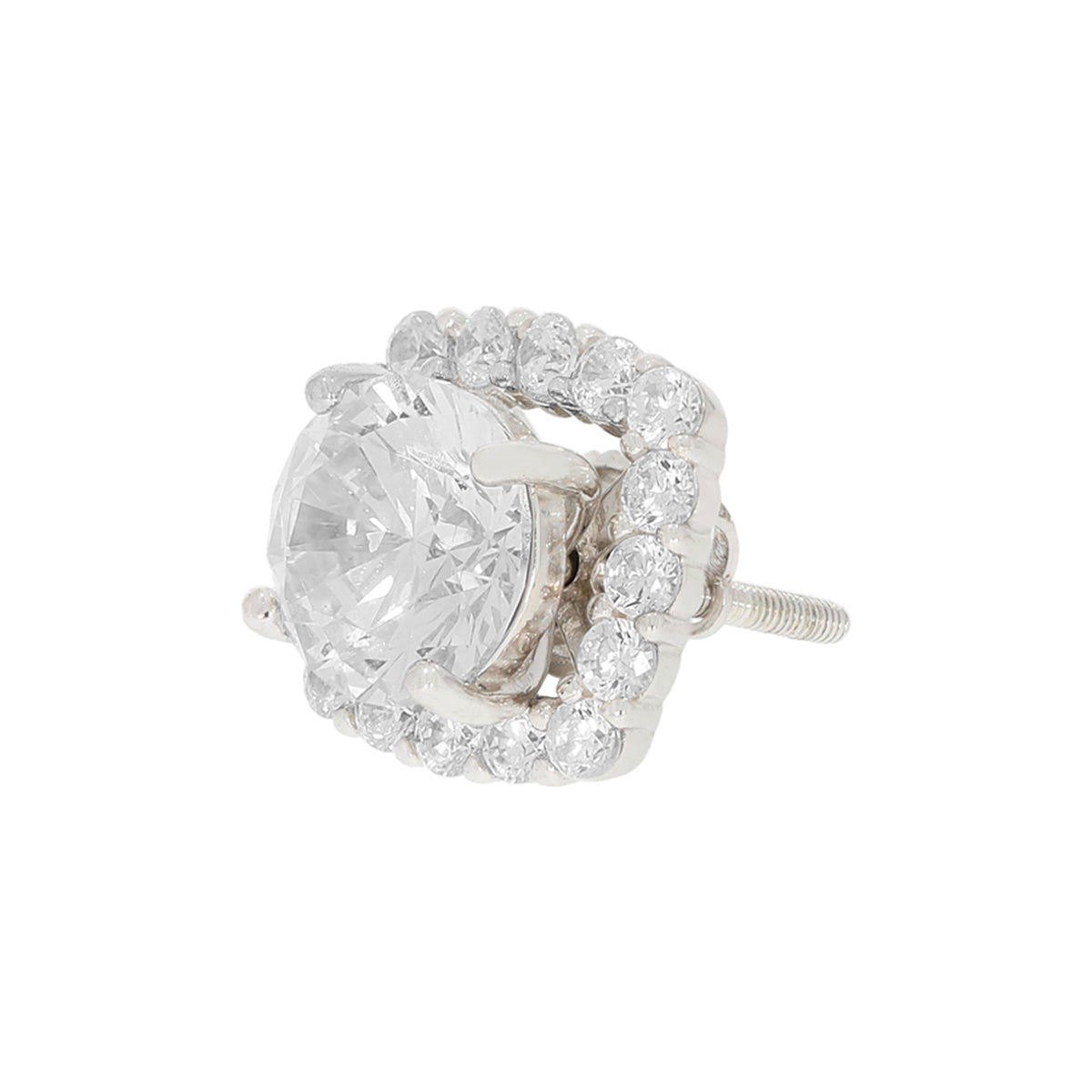 Sterling Silver Bold Diamond Convertible Earrings