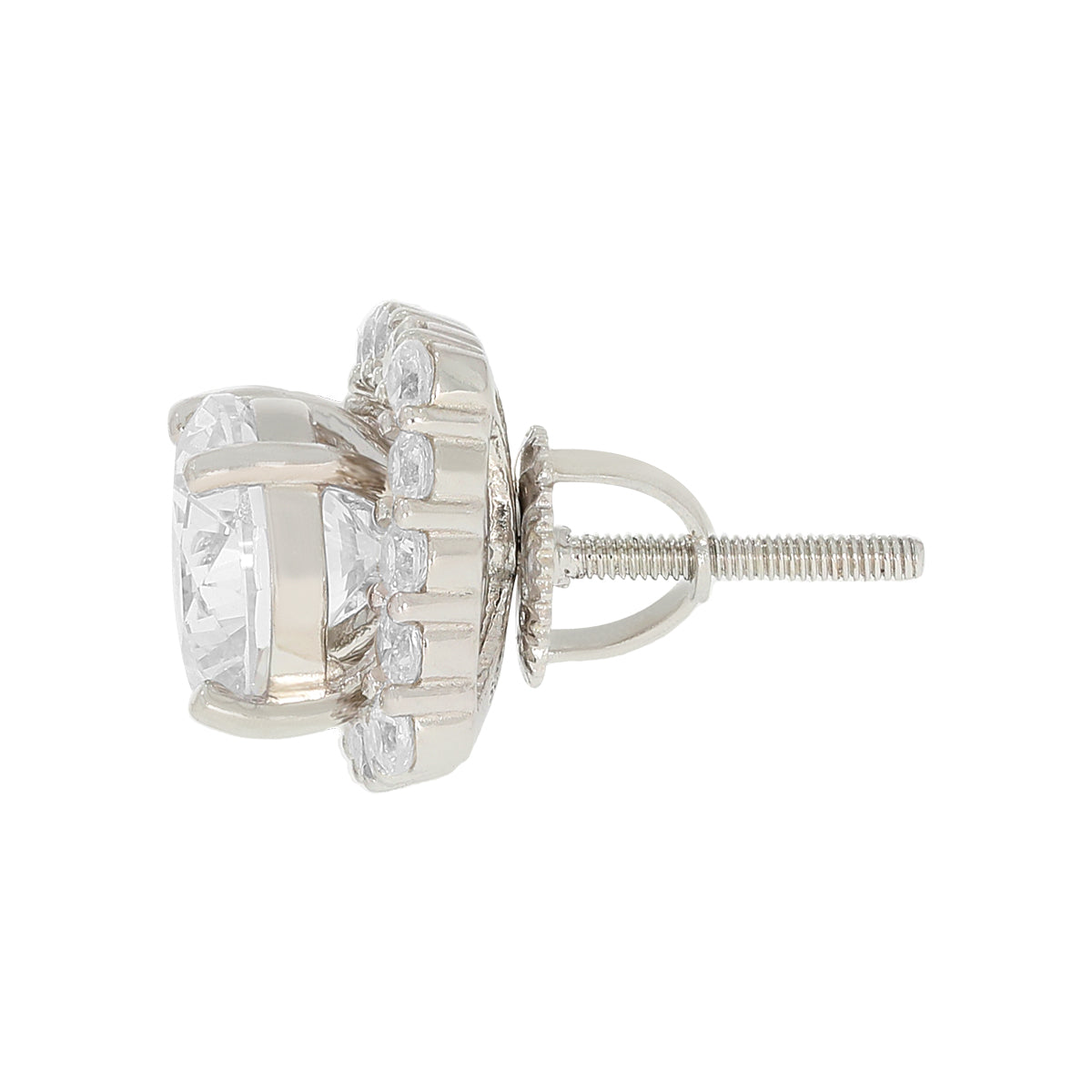 Sterling Silver Bold Diamond Convertible Earrings