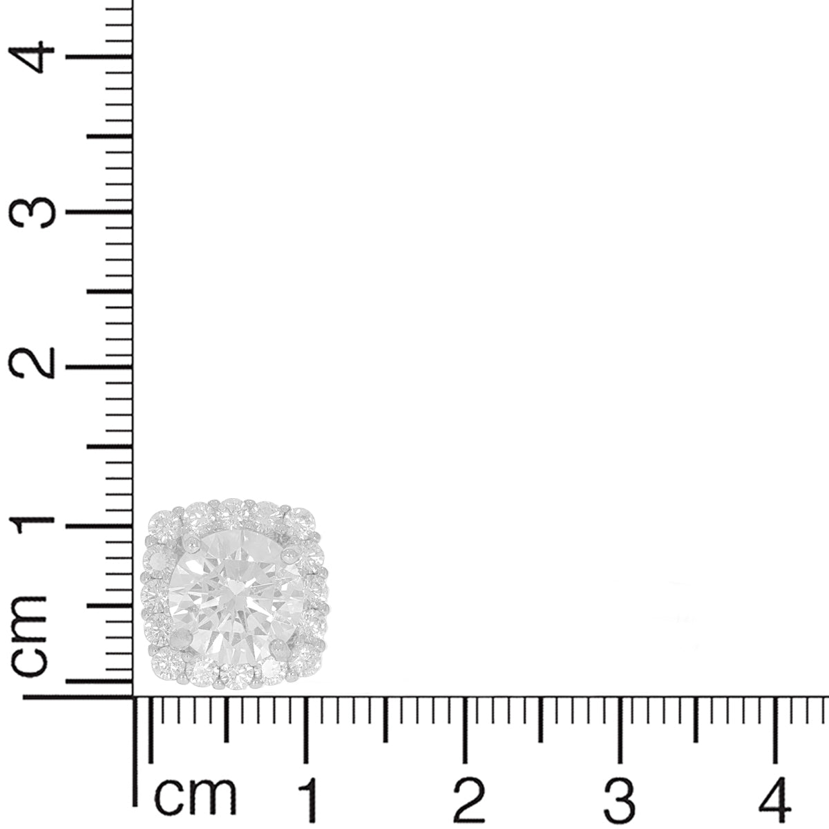 Sterling Silver Bold Diamond Convertible Earrings