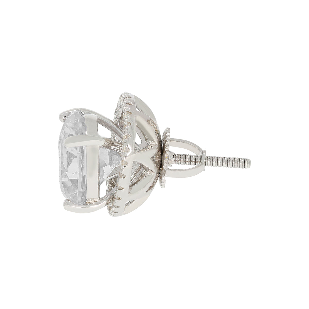 Solitaire Silver Mesmerizing Diamond Convertible Earrings