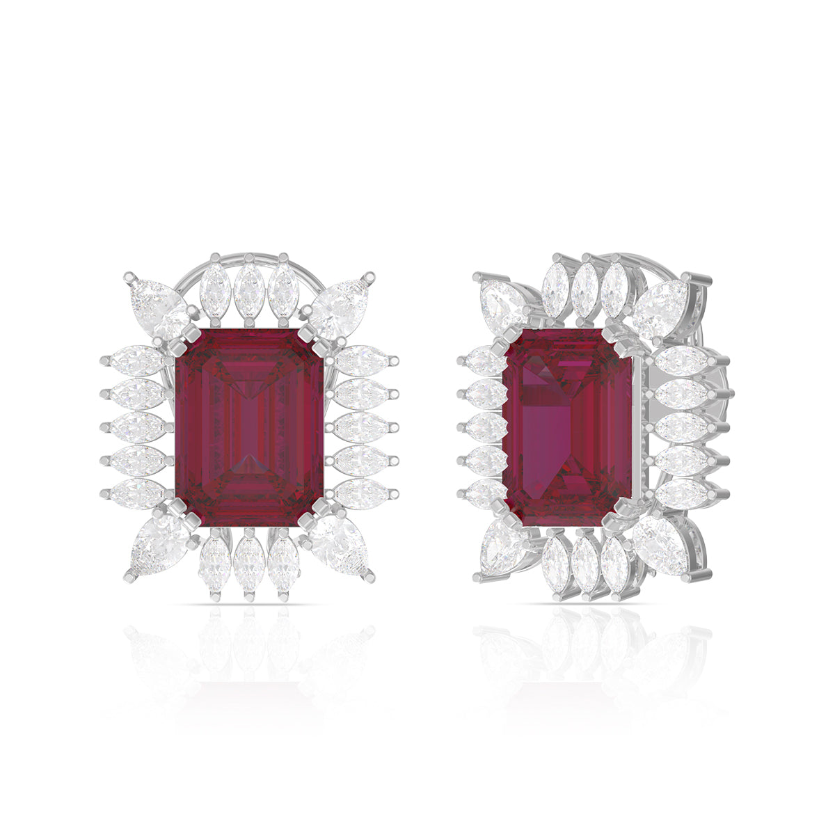 Fiery Ruby Radiance Studs