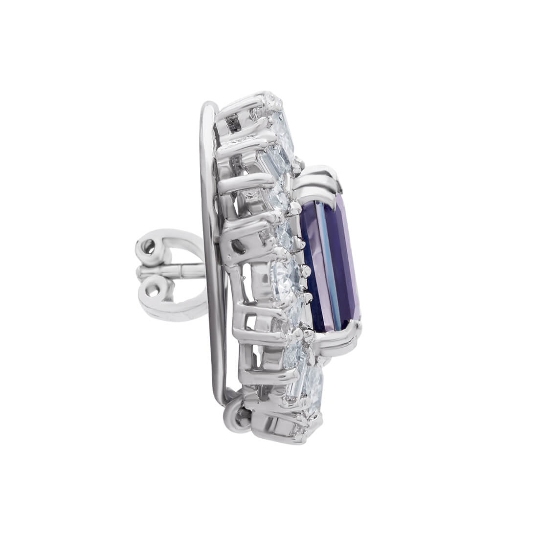 Bold Blue Silver Earring