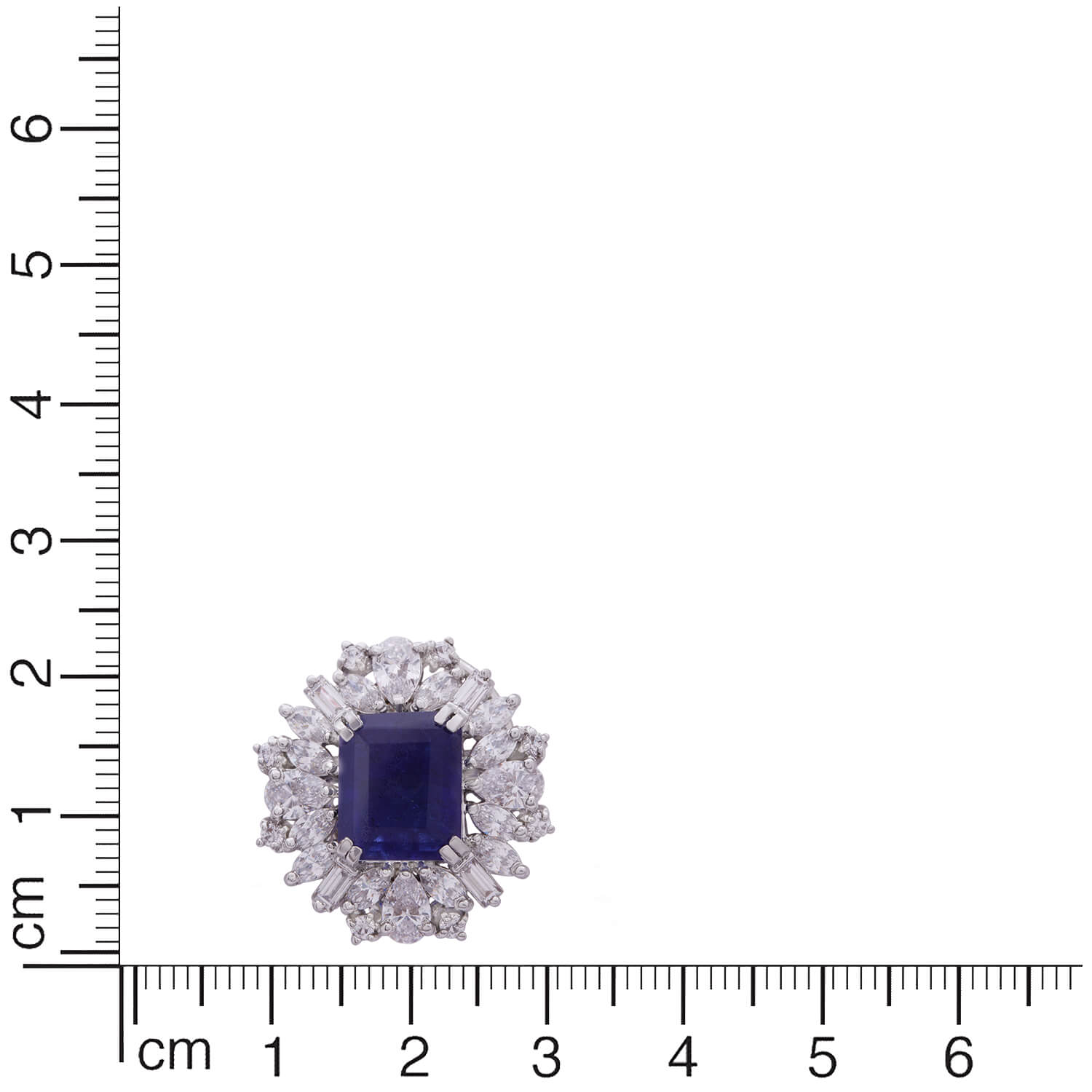 Bold Blue Silver Earring