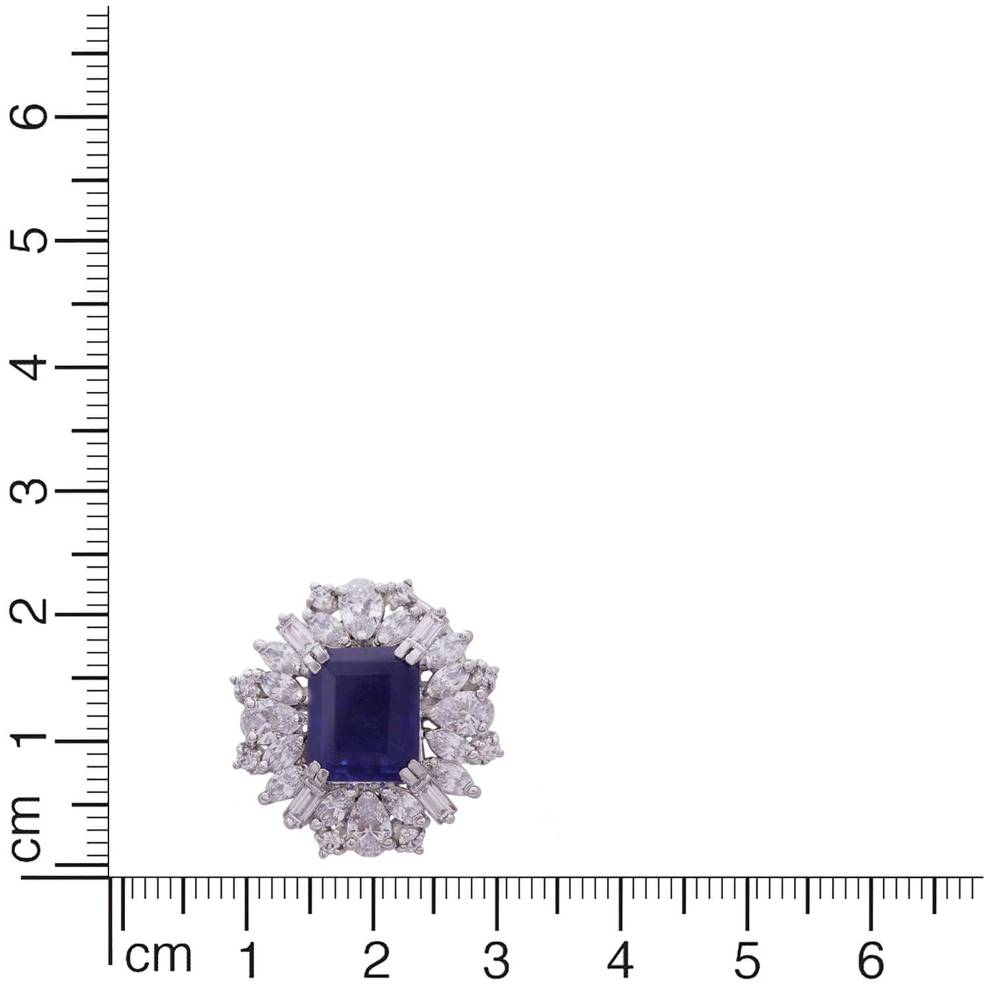 Bold Blue Silver Earring