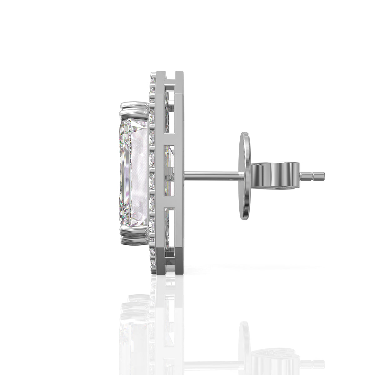 Sparkling Square Diamond Studs