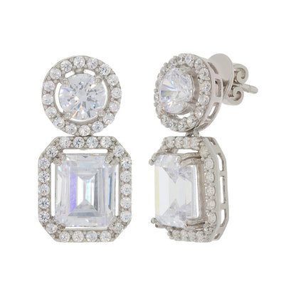 Elegant Halo Drop Earrings