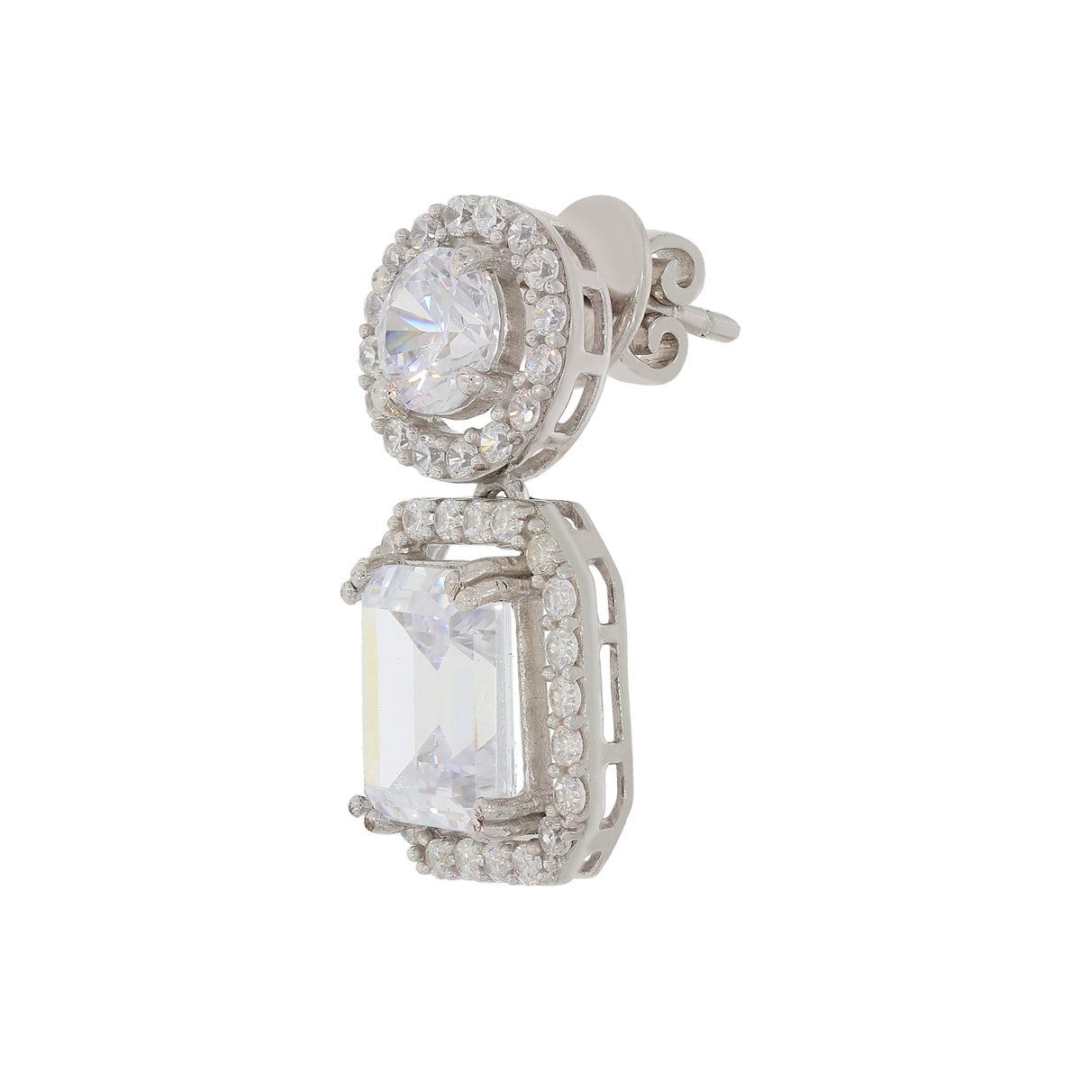 Elegant Halo Drop Earrings