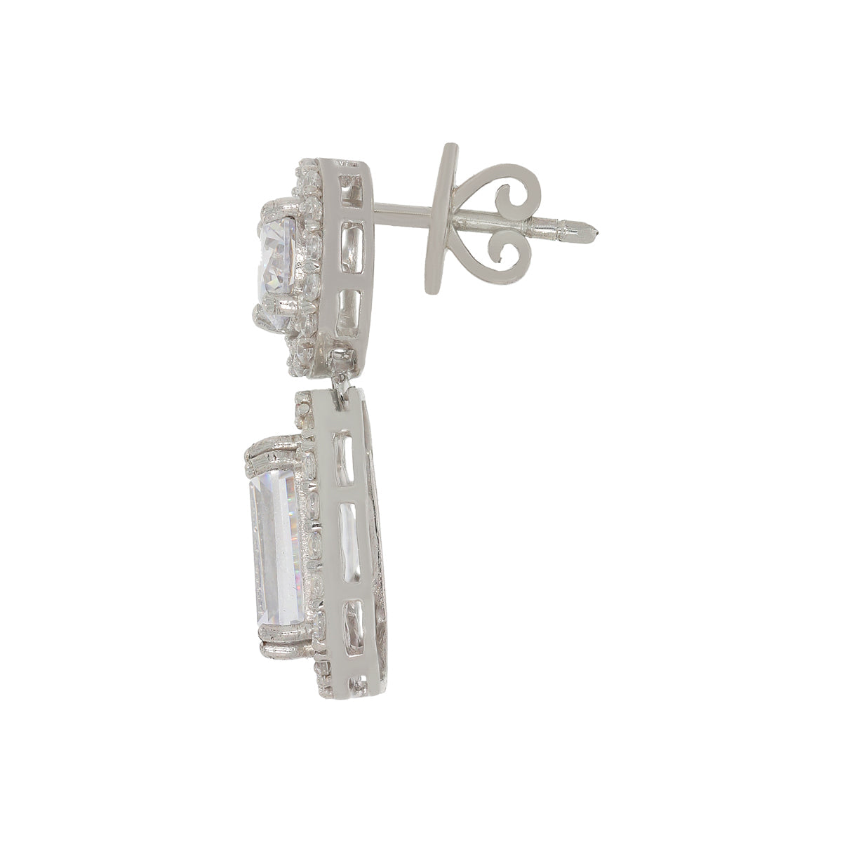 Elegant Halo Drop Earrings