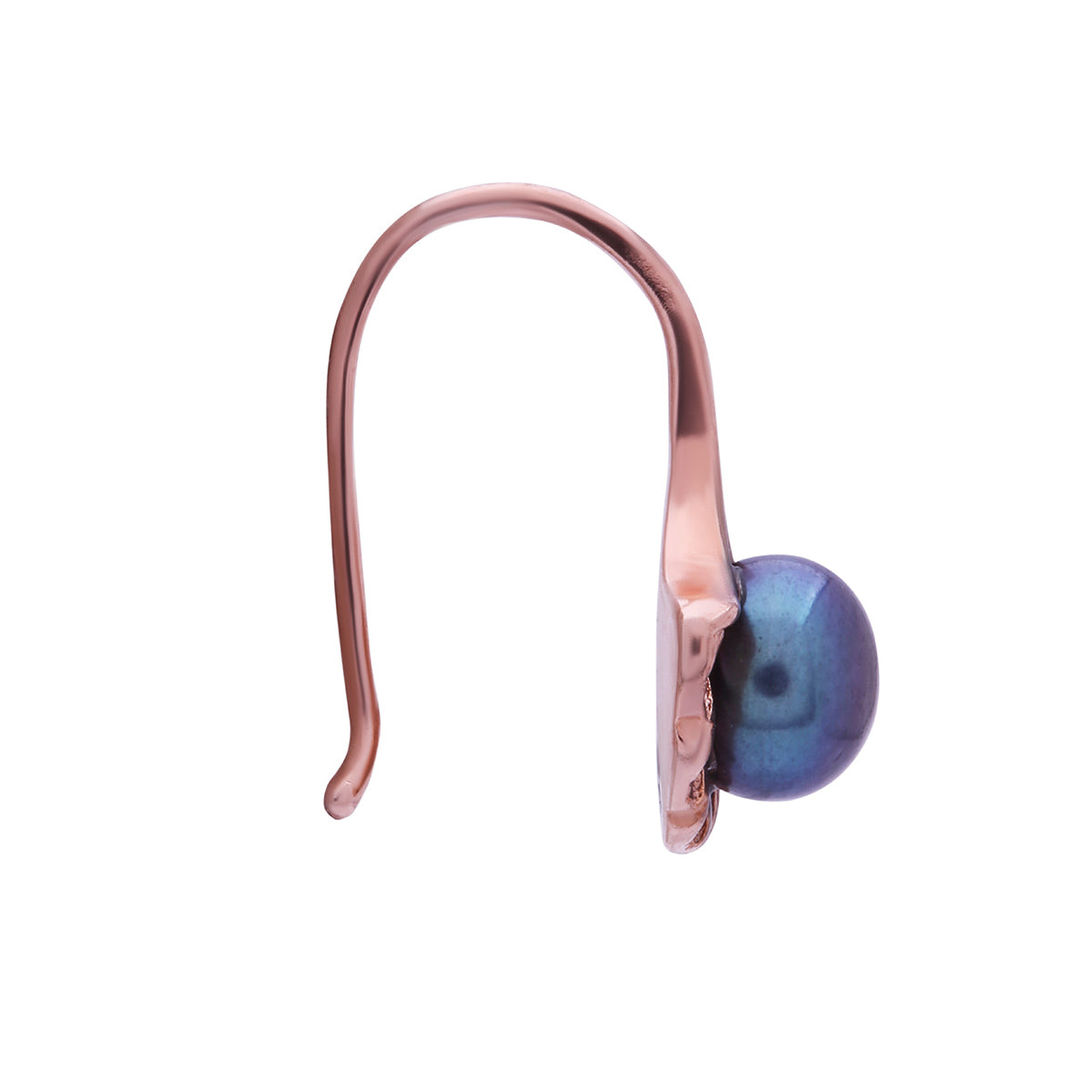 Purple Pearl Drop Silver Earrings