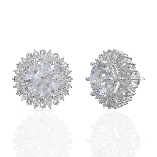 Radiant Round Diamond Studs