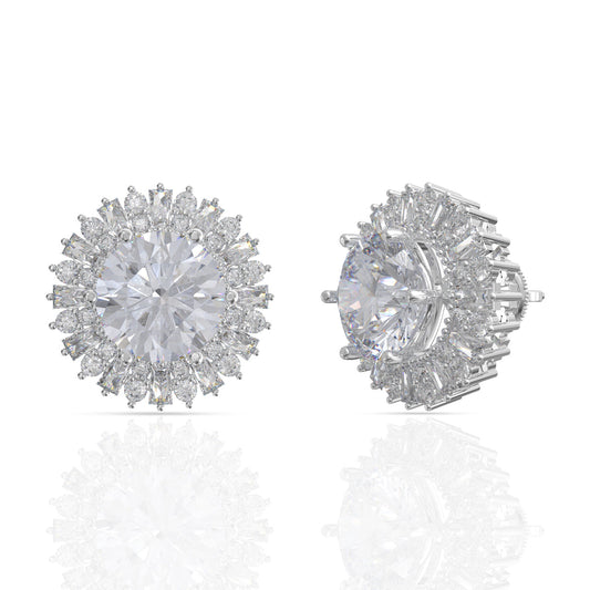 Radiant Round Diamond Studs