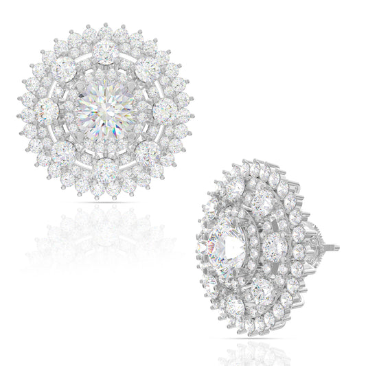 Blooming Halo Diamond Studs
