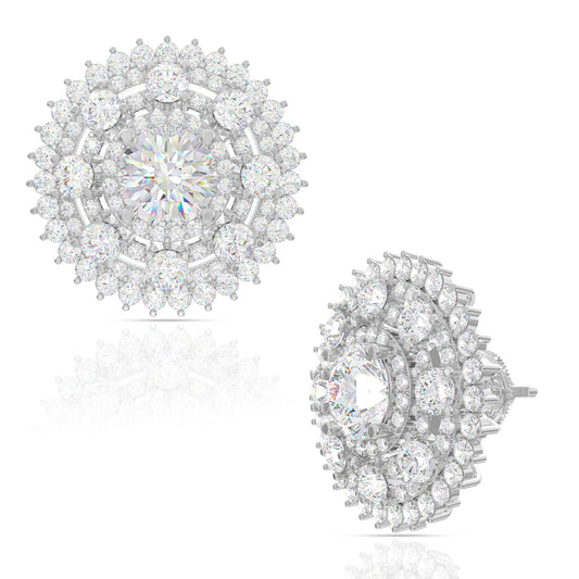 Blooming Halo Diamond Studs