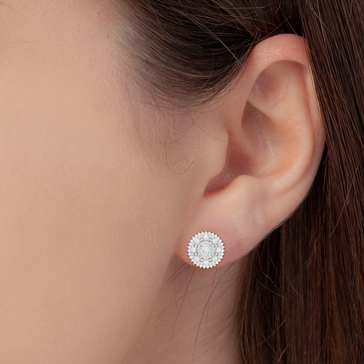 Blooming Halo Diamond Studs