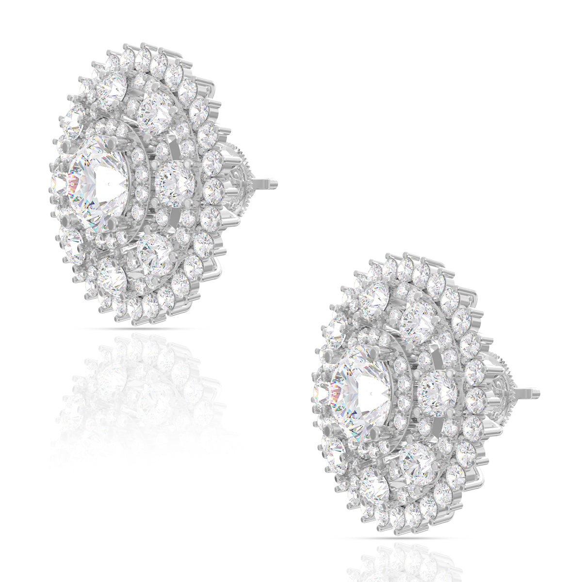 Blooming Halo Diamond Studs