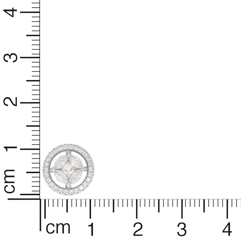 Charming Light It Up Silver Diamond Earrings