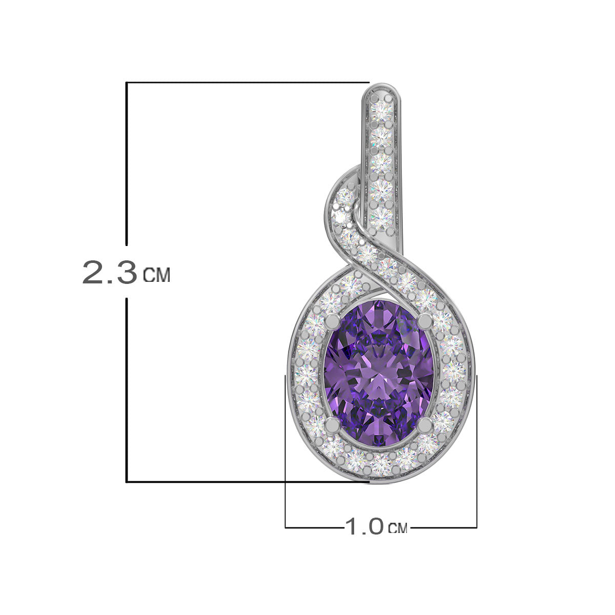 Curving Glory Diamond Earring