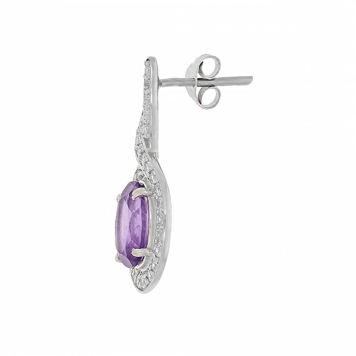 Curving Glory Diamond Earring
