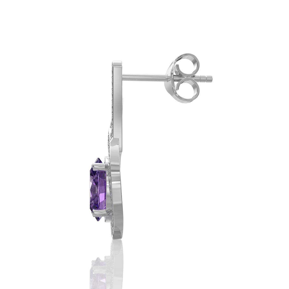 Curving Glory Diamond Earring