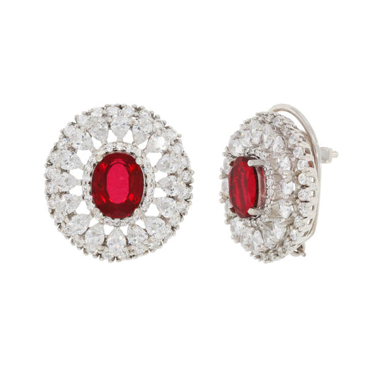 Ruby Essence Sterling Silver Studs