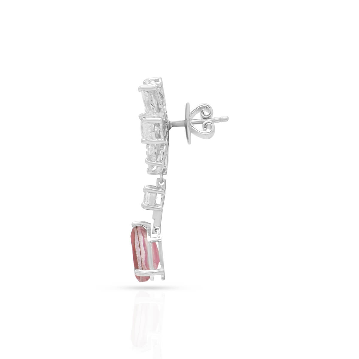 Passionate Bloom Red Floral Drop Earrings