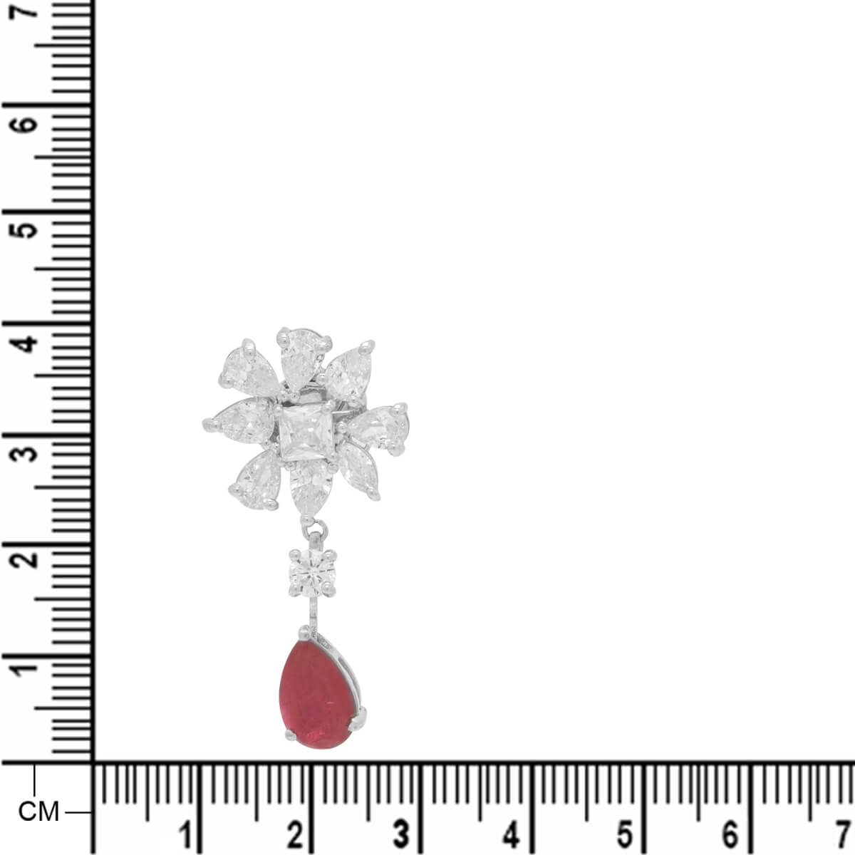 Passionate Bloom Red Floral Drop Earrings