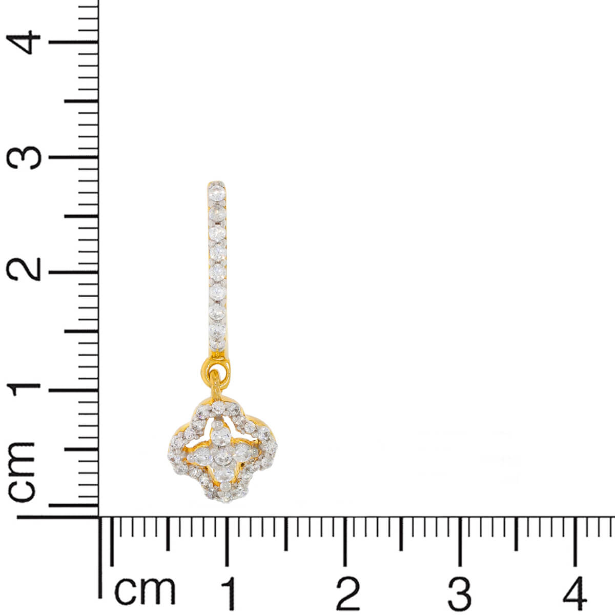 Silver Flower Drops Earring