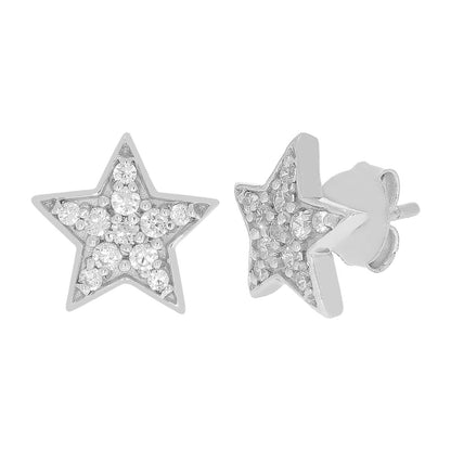 Silver Mini Star Earrings