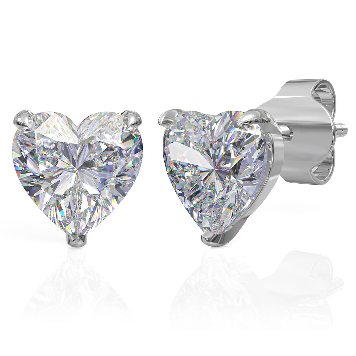 Love in Every Detail Heart Shaped Stud Earrings
