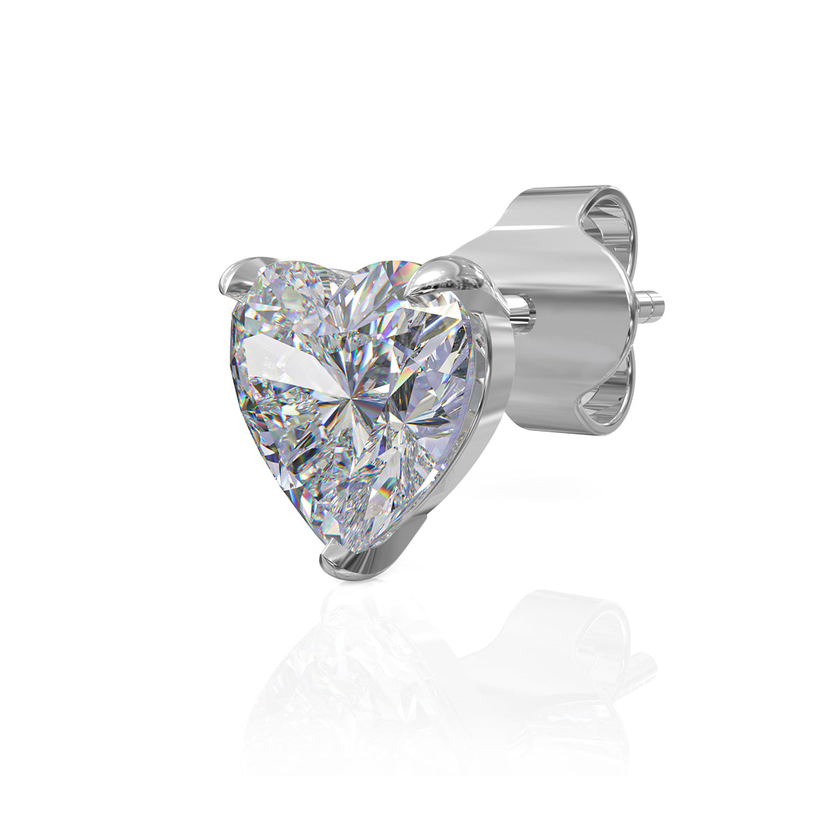 Love in Every Detail Heart Shaped Stud Earrings