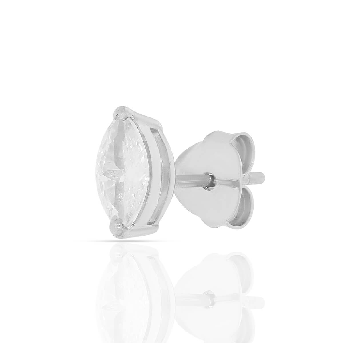 Silver Zircon Classic Stud Earrings