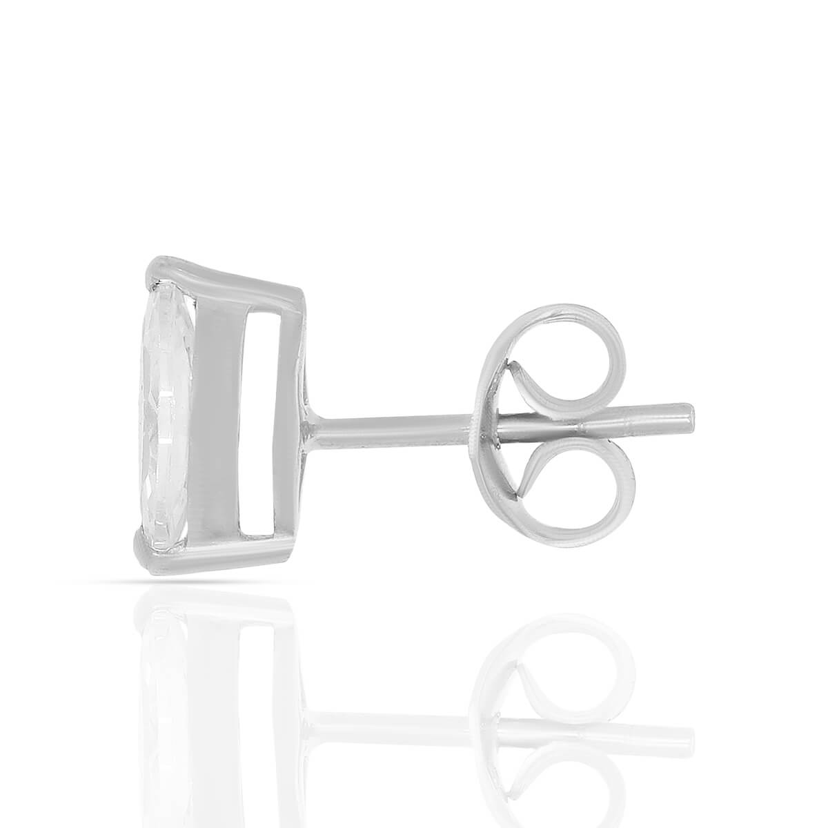 Silver Zircon Classic Stud Earrings