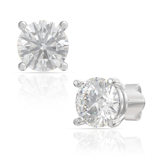 Simplicity in Solitaire Diamond Studs