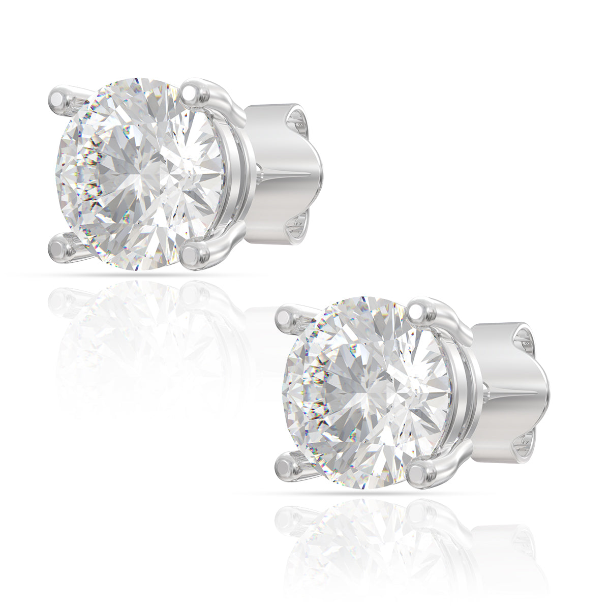 Simplicity in Solitaire Diamond Studs
