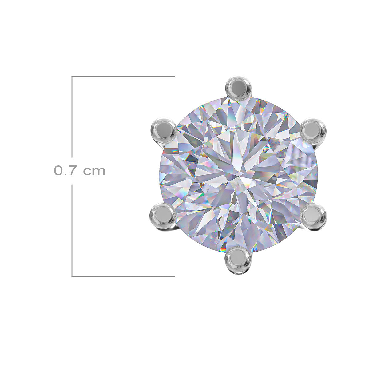 Brilliant Round Cut Stud Earrings In Sterling Silver