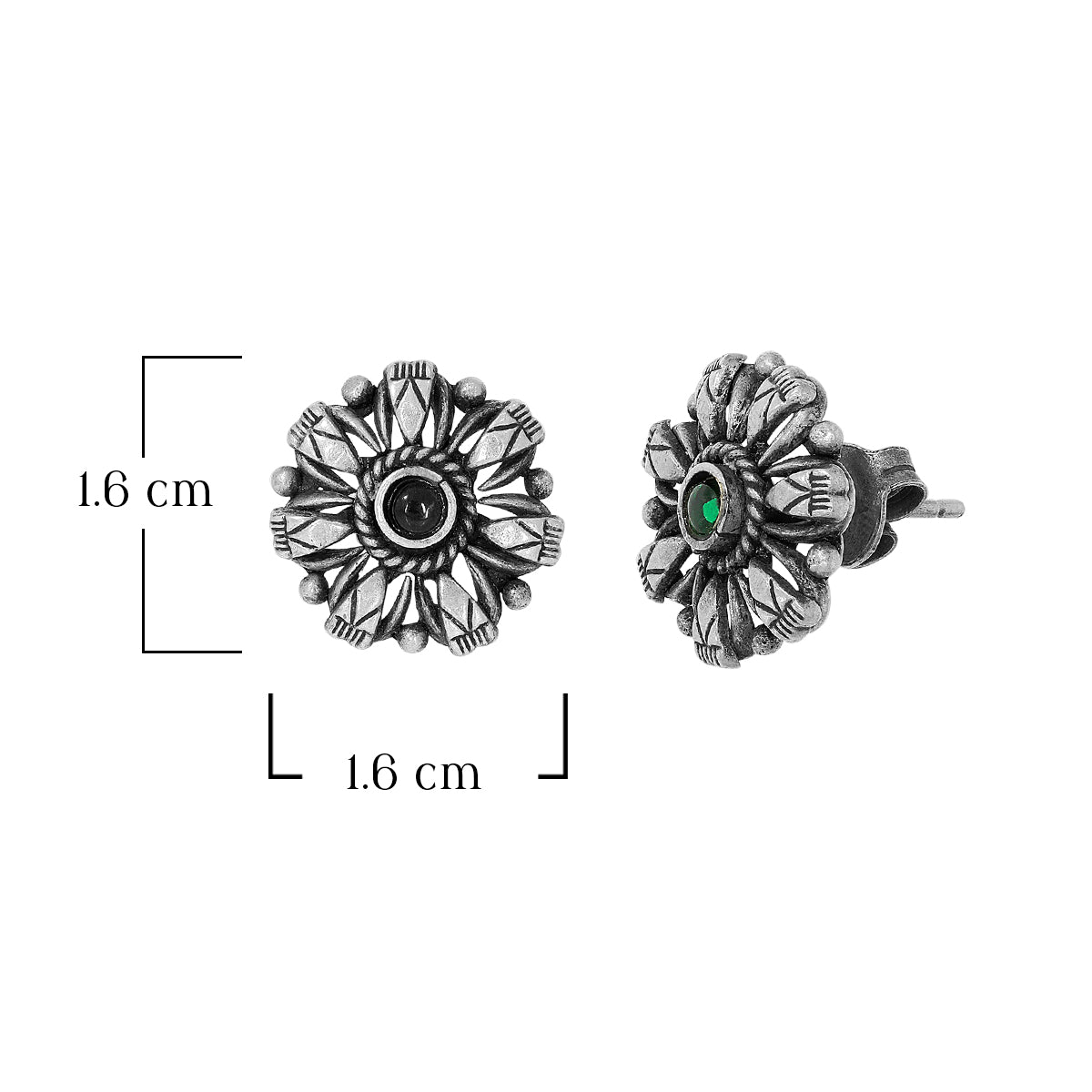 Emerald Petal Heritage Earrings