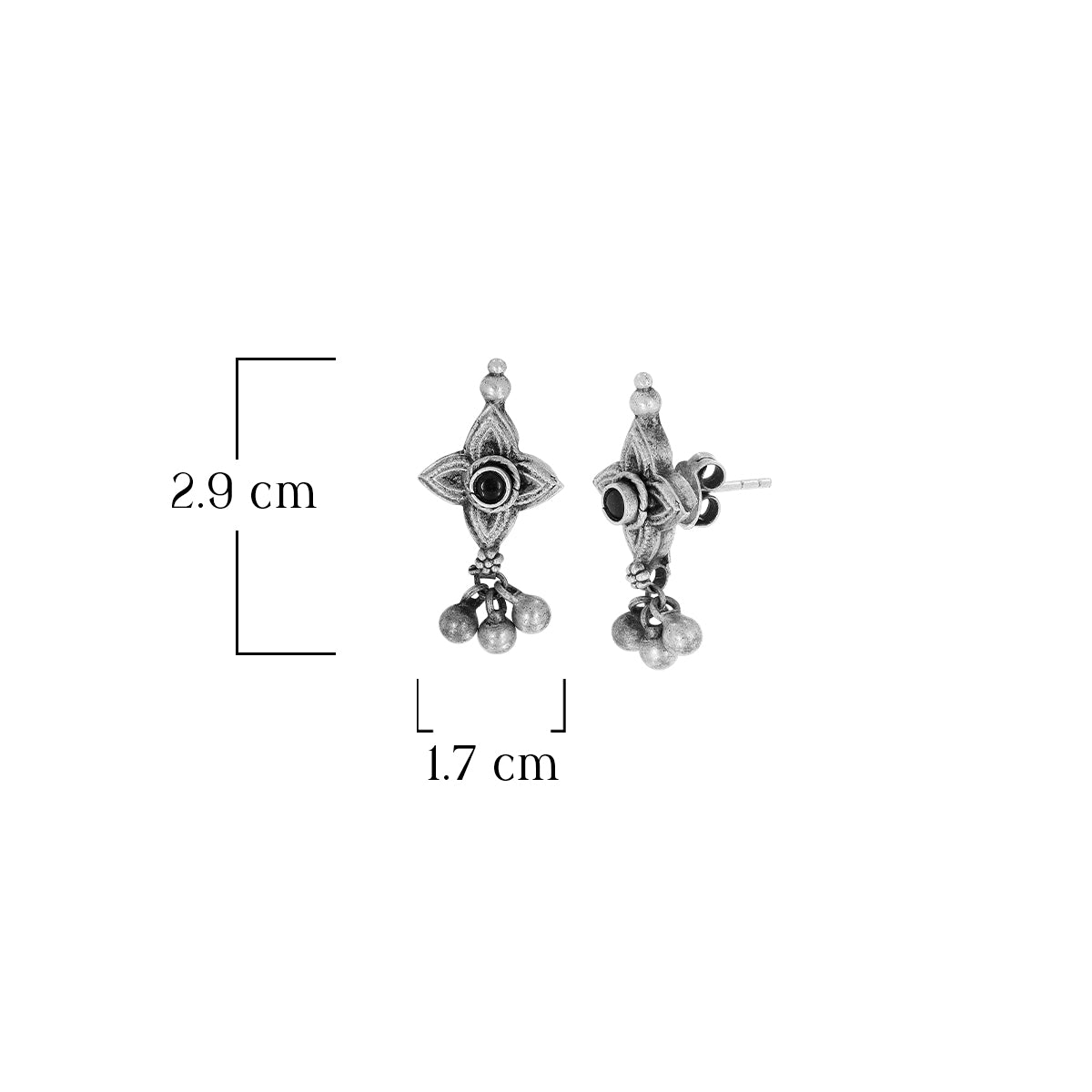 Ornate Floral Drop Earrings
