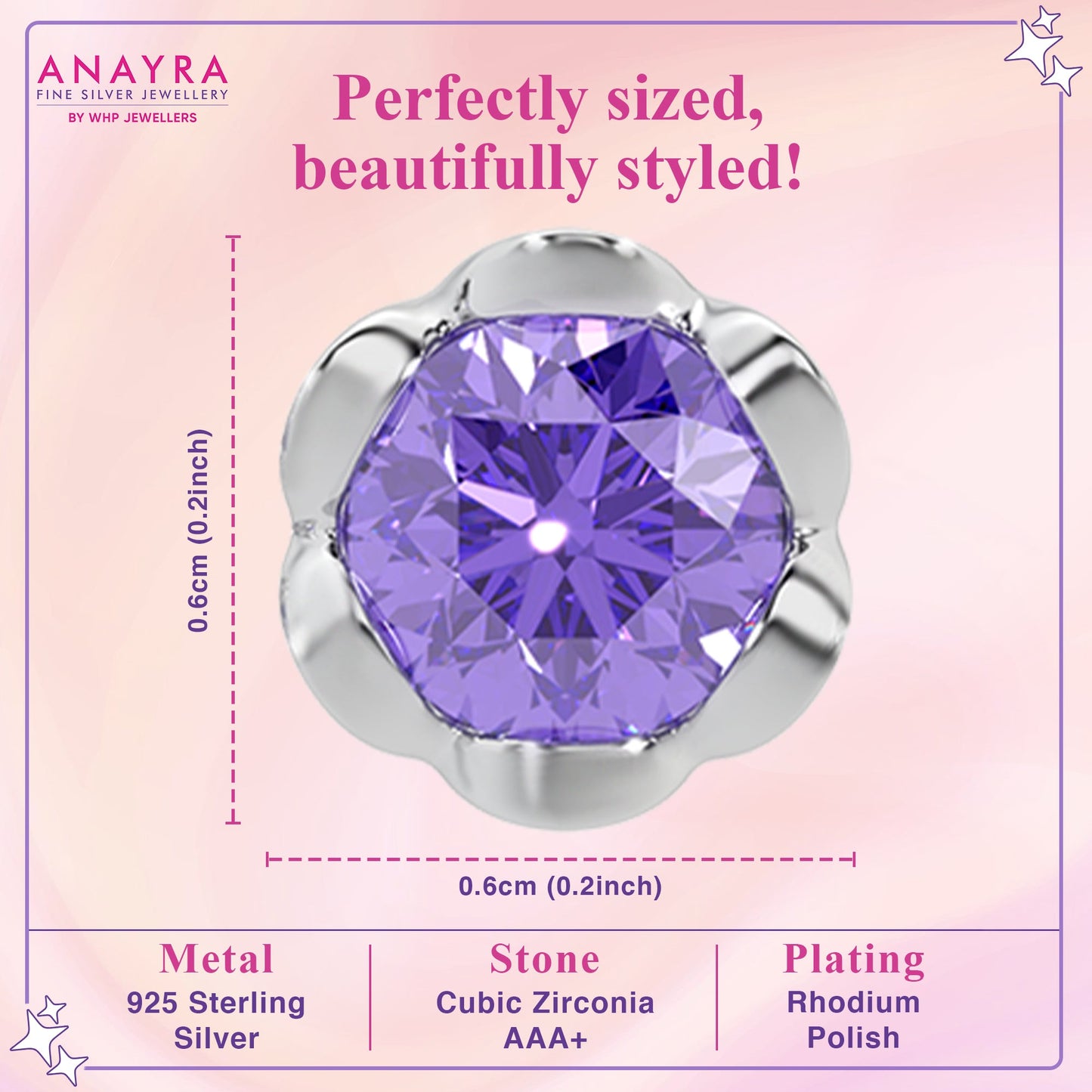 Elegant Purple Gemstone Earrings