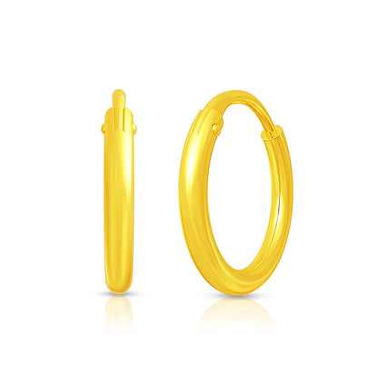 Anayra 925 Sterling Silver Gold-Plated Hoop Earring