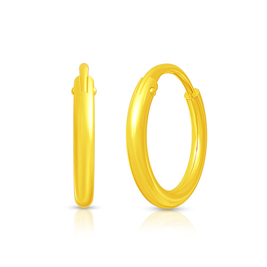 Anayra 925 Sterling Silver Gold-Plated Hoop Earring