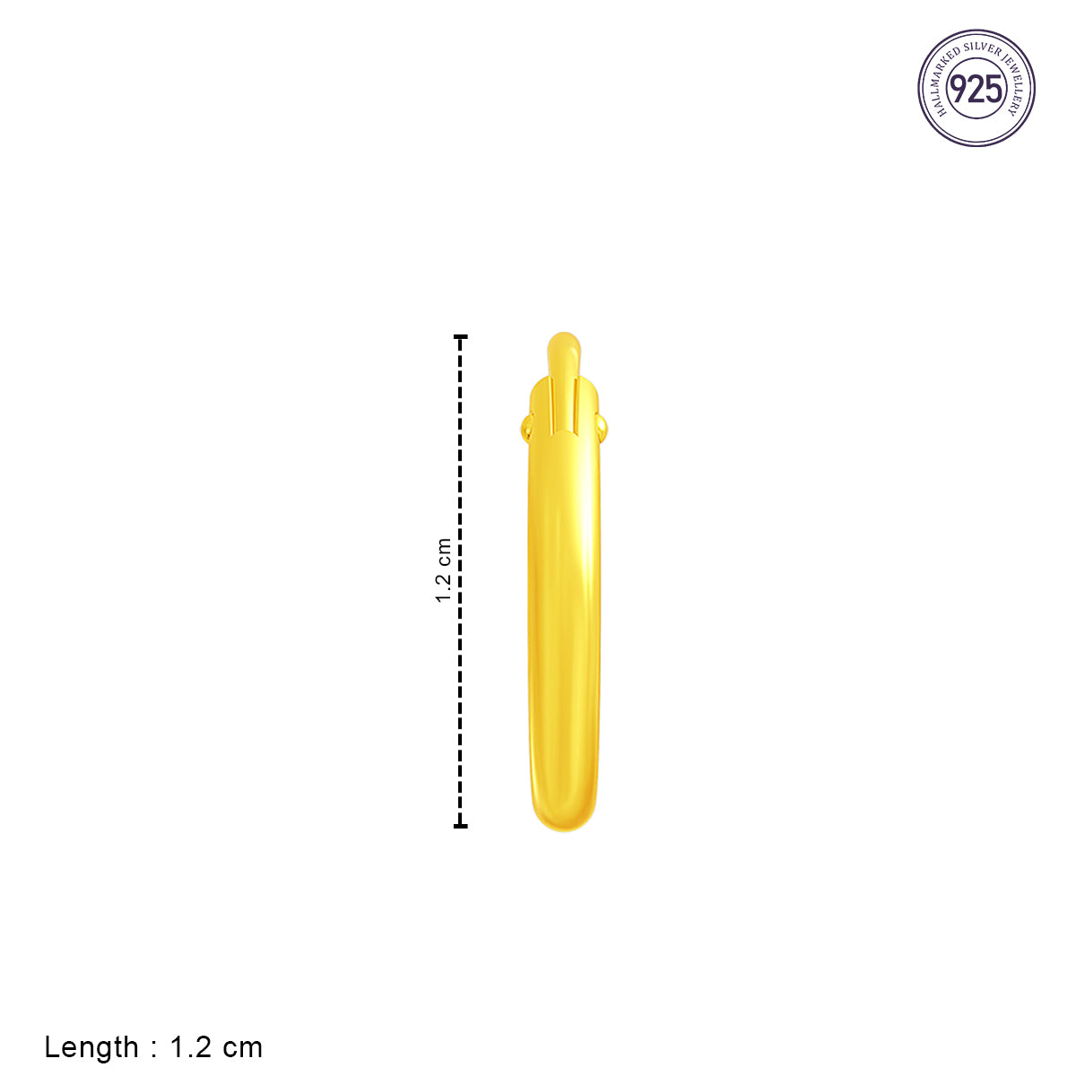 Anayra 925 Sterling Silver Gold-Plated Hoop Earring