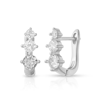 Petal Cluster Mini Hoop Earrings