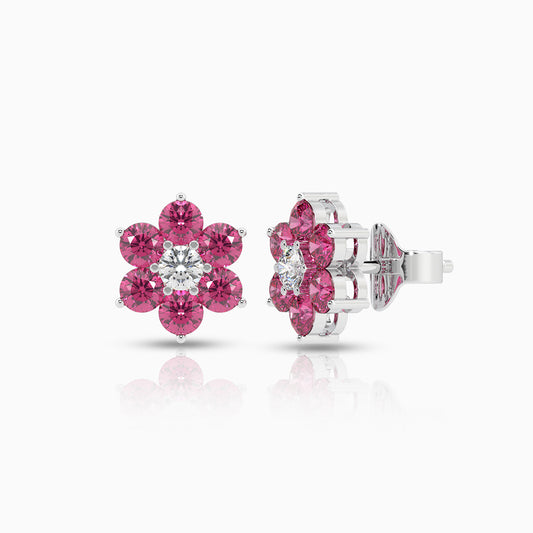 Pink Halo Stud Earrings